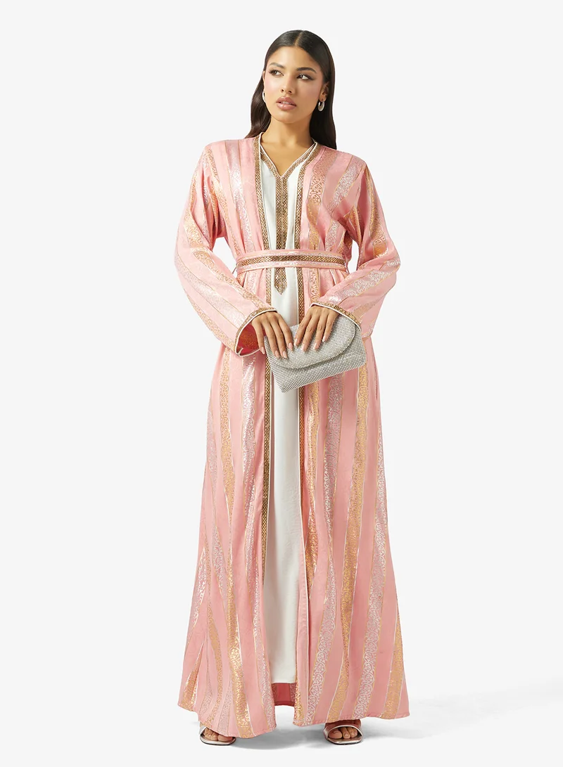 Arabian Closet  LADIES ABAYA 2 PIECE WITH BELT for Women | Best Price UAE